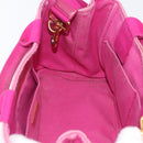 PRADA Canapa PM Hand Bag Canvas 2way Pink Gold Auth ARZ534-20