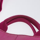 PRADA Canapa PM Hand Bag Canvas 2way Pink Gold Auth ARZ534-8