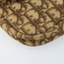 Christian Dior Trotter Canvas Shoulder Bag Beige Gold Auth ARZ539-11