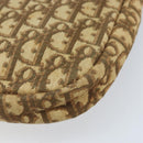 Christian Dior Trotter Canvas Shoulder Bag Beige Gold Auth ARZ539-12