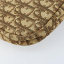 Christian Dior Trotter Canvas Shoulder Bag Beige Gold Auth ARZ539-13
