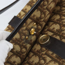 Christian Dior Trotter Canvas Shoulder Bag Beige Gold Auth ARZ539-14