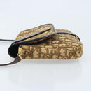 Christian Dior Trotter Canvas Shoulder Bag Beige Gold Auth ARZ539-5