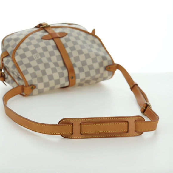 LOUIS VUITTON Damier Azur Saumur 30 Schoudertas SPO N48202 LV Auth ARZ546V