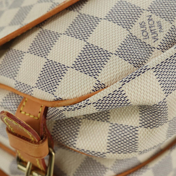 LOUIS VUITTON Damier Azur Saumur 30 Schoudertas SPO N48202 LV Auth ARZ546V
