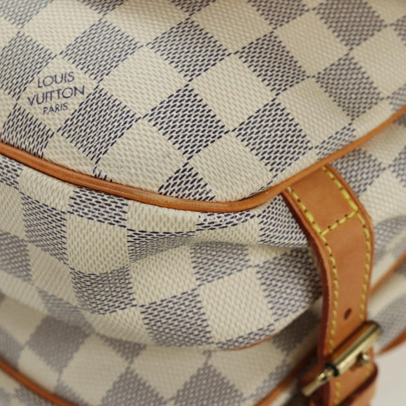 LOUIS VUITTON Damier Azur Saumur 30 Schoudertas SPO N48202 LV Auth ARZ546V