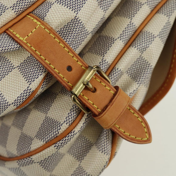 LOUIS VUITTON Damier Azur Saumur 30 Schoudertas SPO N48202 LV Auth ARZ546V