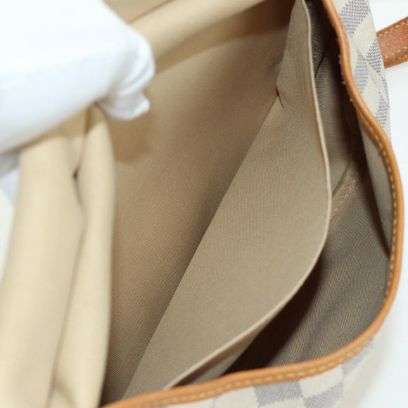 LOUIS VUITTON Damier Azur Saumur 30 Schoudertas SPO N48202 LV Auth ARZ546V