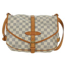 LOUIS VUITTON Damier Azur Saumur 30 Schoudertas SPO N48202 LV Auth ARZ546V-13