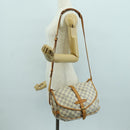 LOUIS VUITTON Damier Azur Saumur 30 Schoudertas SPO N48202 LV Auth ARZ546V-32