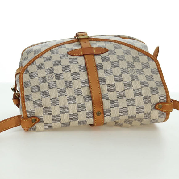 LOUIS VUITTON Damier Azur Saumur 30 Schoudertas SPO N48202 LV Auth ARZ546V