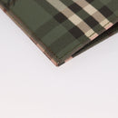 BURBERRY Nova Check Day Planner Cover PVC Leather Green Auth ARZ548-15