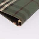BURBERRY Nova Check Day Planner Cover PVC Leather Green Auth ARZ548-16