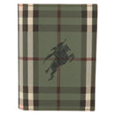 BURBERRY Nova Check Day Planner Cover PVC Leather Green Auth ARZ548-13