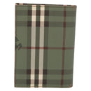 BURBERRY Nova Check Day Planner Cover PVC Leather Green Auth ARZ548-2
