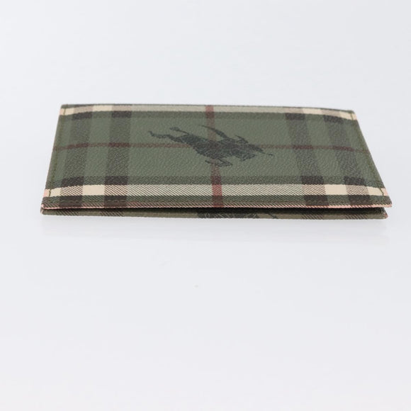 BURBERRY Nova Check Day Planner Cover PVC Leather Green Auth ARZ548