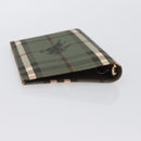 BURBERRY Nova Check Day Planner Cover PVC Leather Green Auth ARZ548-5