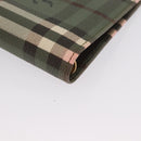 BURBERRY Nova Check Day Planner Cover PVC Leather Green Auth ARZ548-7