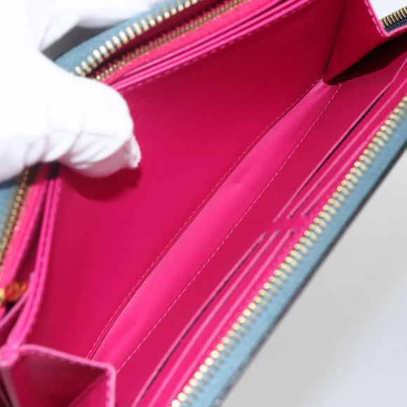 LOUIS VUITTON Vernis Zippy Wallet Long Wallet Multicolor M90520 LV Auth ARZ549M