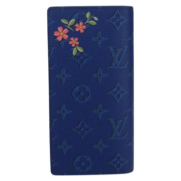 LOUIS VUITTON Monogram Brazza Portefeuille Long Wallet Blue M25985 Auth ARZ553SM - 0