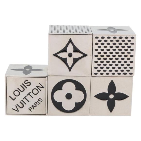 LOUIS VUITTON LV Cube Game metal Silver M99454 LV Auth ARZ555