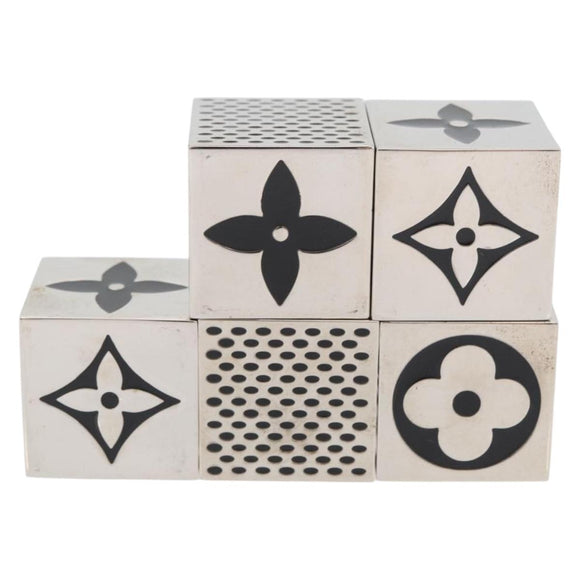 LOUIS VUITTON LV Cube Game metal Silver M99454 LV Auth ARZ555