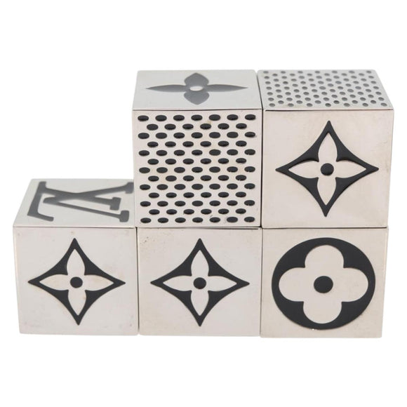 LOUIS VUITTON LV Cube Game metal Silver M99454 LV Auth ARZ555