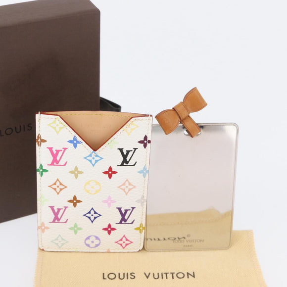 LOUIS VUITTON Monogram Multicolor Etui Miroir White M92651 LV Auth ARZ558