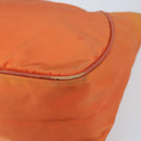 PRADA Shoulder Bag Nylon Orange Silver Auth ARZ559A-8