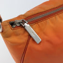 PRADA Shoulder Bag Nylon Orange Silver Auth ARZ559A-18