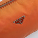 PRADA Shoulder Bag Nylon Orange Silver Auth ARZ559A-19