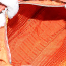 PRADA Shoulder Bag Nylon Orange Silver Auth ARZ559A-9