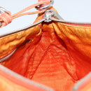PRADA Shoulder Bag Nylon Orange Silver Auth ARZ559A-21