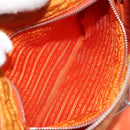 PRADA Shoulder Bag Nylon Orange Silver Auth ARZ559A-24