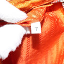 PRADA Shoulder Bag Nylon Orange Silver Auth ARZ559A-10