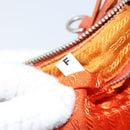 PRADA Shoulder Bag Nylon Orange Silver Auth ARZ559A-11