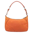 PRADA Shoulder Bag Nylon Orange Silver Auth ARZ559A-2