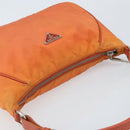 PRADA Shoulder Bag Nylon Orange Silver Auth ARZ559A-6