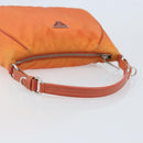 PRADA Shoulder Bag Nylon Orange Silver Auth ARZ559A-7