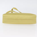 PRADA Tote Bag Satin Yellow Gold Auth ARZ560-10