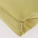 PRADA Tote Bag Satin Yellow Gold Auth ARZ560-14