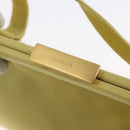 PRADA Tote Bag Satin Yellow Gold Auth ARZ560-15