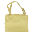 PRADA Tote Bag Satin Yellow Gold Auth ARZ560-2