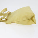 PRADA Tote Bag Satin Yellow Gold Auth ARZ560-6