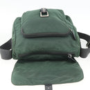 PRADA Shoulder Bag Nylon Green Silver Auth ARZ561-10