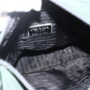 PRADA Shoulder Bag Nylon Green Silver Auth ARZ561-11