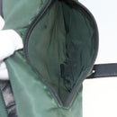 PRADA Shoulder Bag Nylon Green Silver Auth ARZ561-27