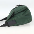 PRADA Shoulder Bag Nylon Green Silver Auth ARZ561-3