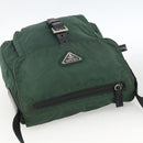 PRADA Shoulder Bag Nylon Green Silver Auth ARZ561-6
