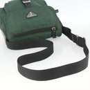 PRADA Shoulder Bag Nylon Green Silver Auth ARZ561-7